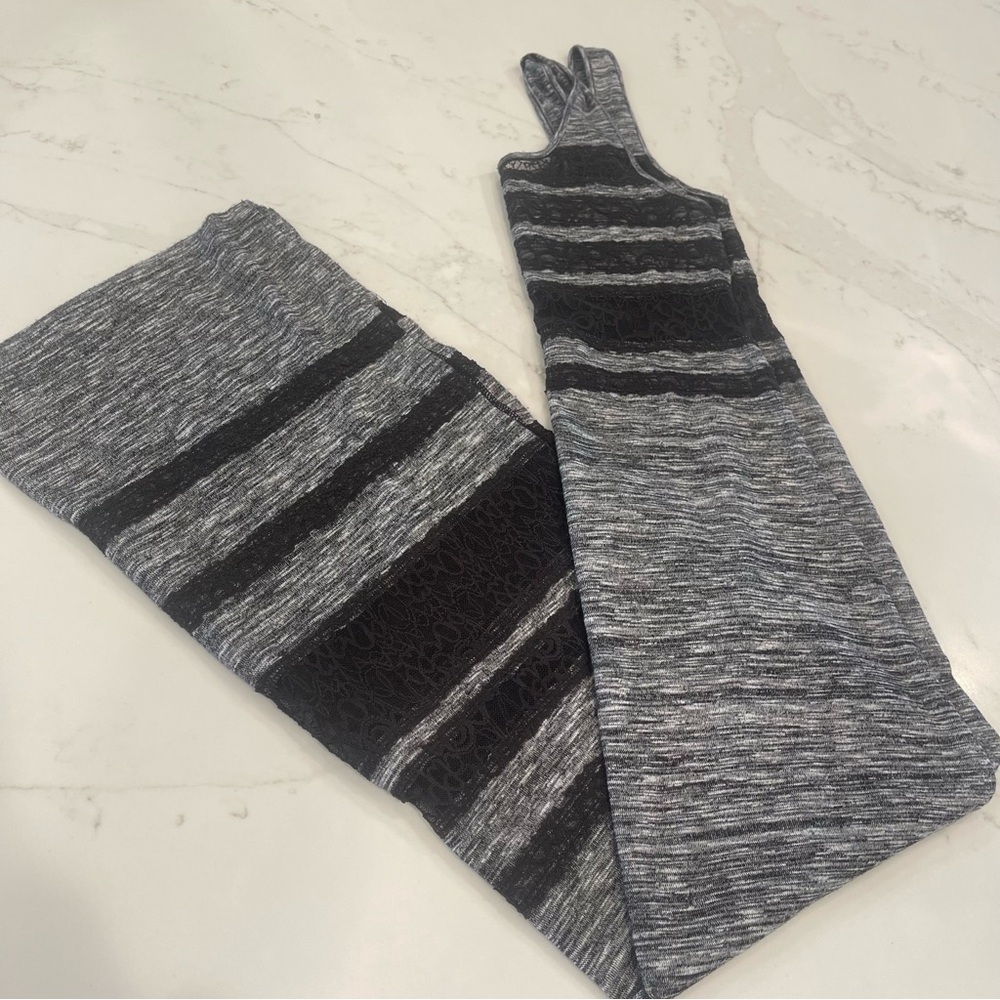NWOT Free People black and grey maxi dress - Picture 9 of 13